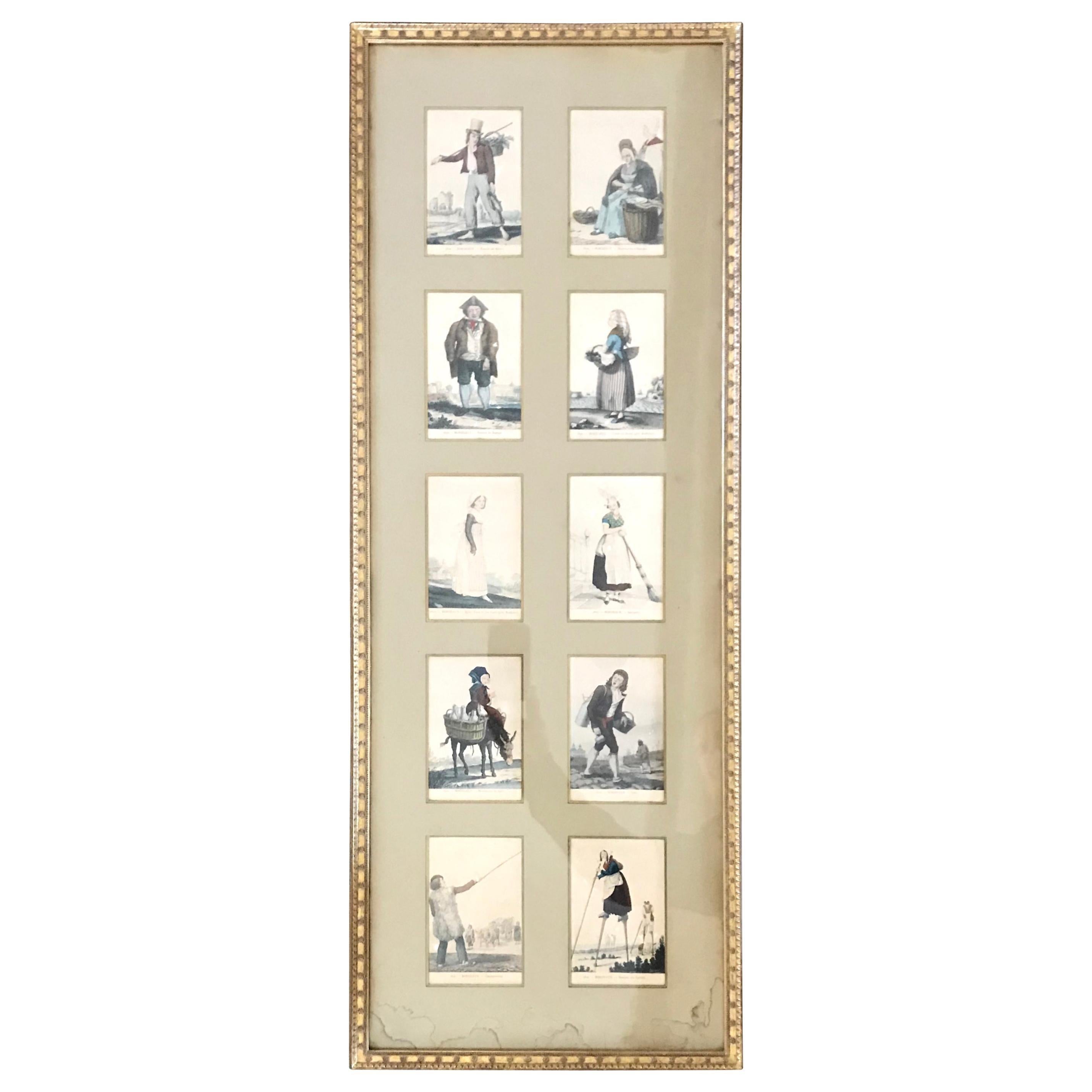 Print di Unknown - Personaggi di Bordeaux incorniciati