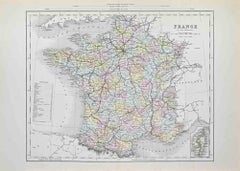 Antique France in Departments - Lithograph - 1872