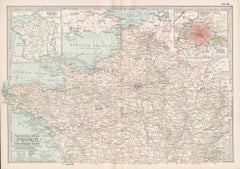 France, Northern Part. Century Atlas Antique map