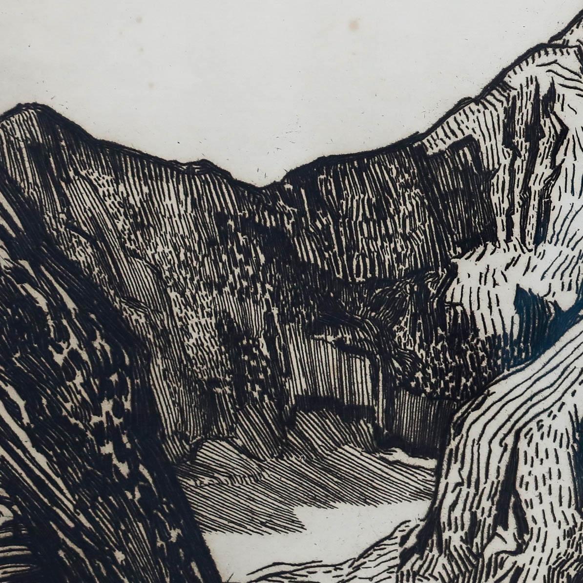 Francis Sydney Unwin (1885-1925) - Etching, Monte Della Disgrazia For Sale 1