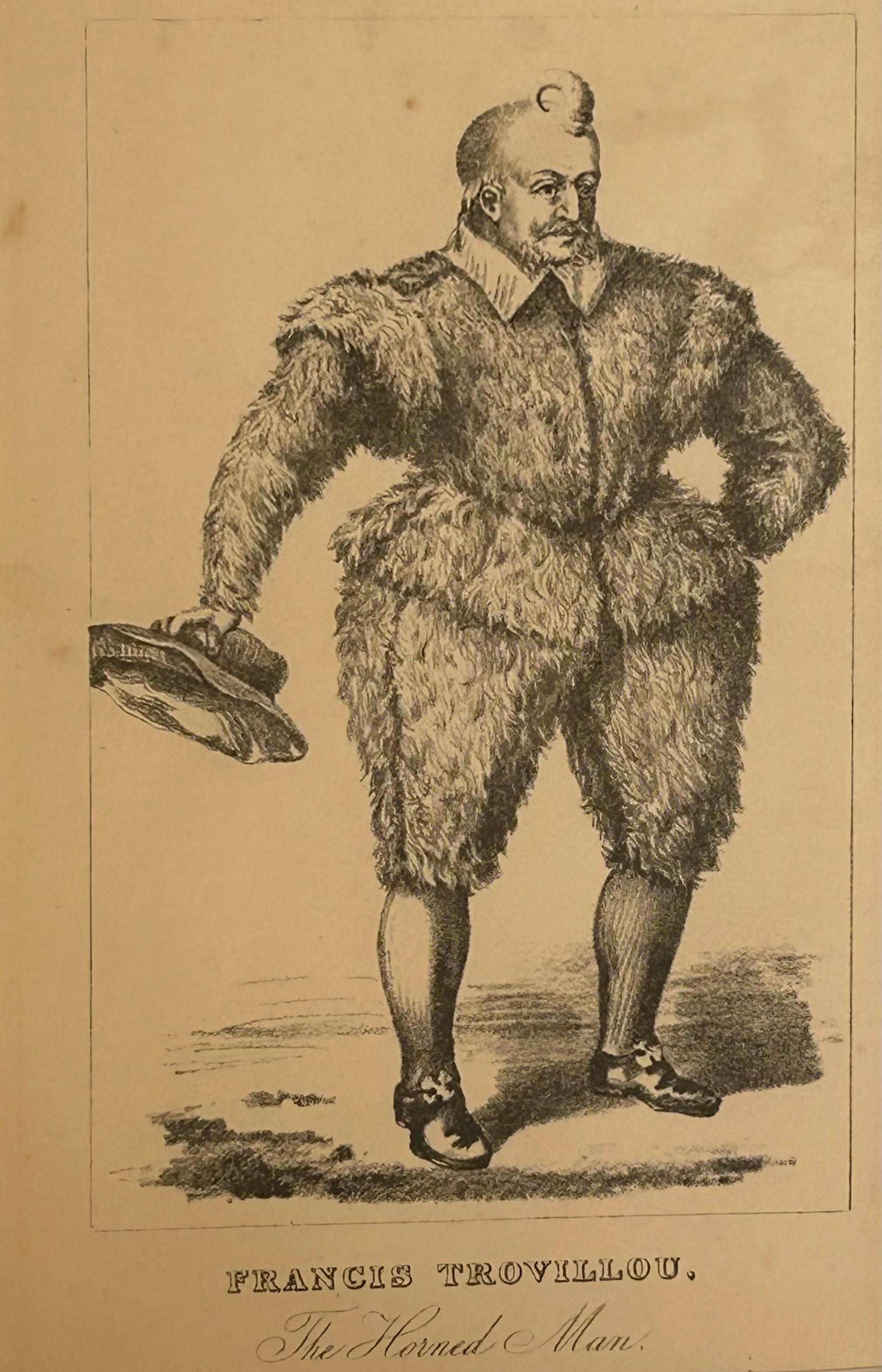Unknown Figurative Print – Francis Trovillou – Der Hornierte Mann