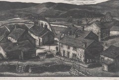 Frank Taylor - Framed Mid 20th Century Woodcut, Conistone, Wharfedale