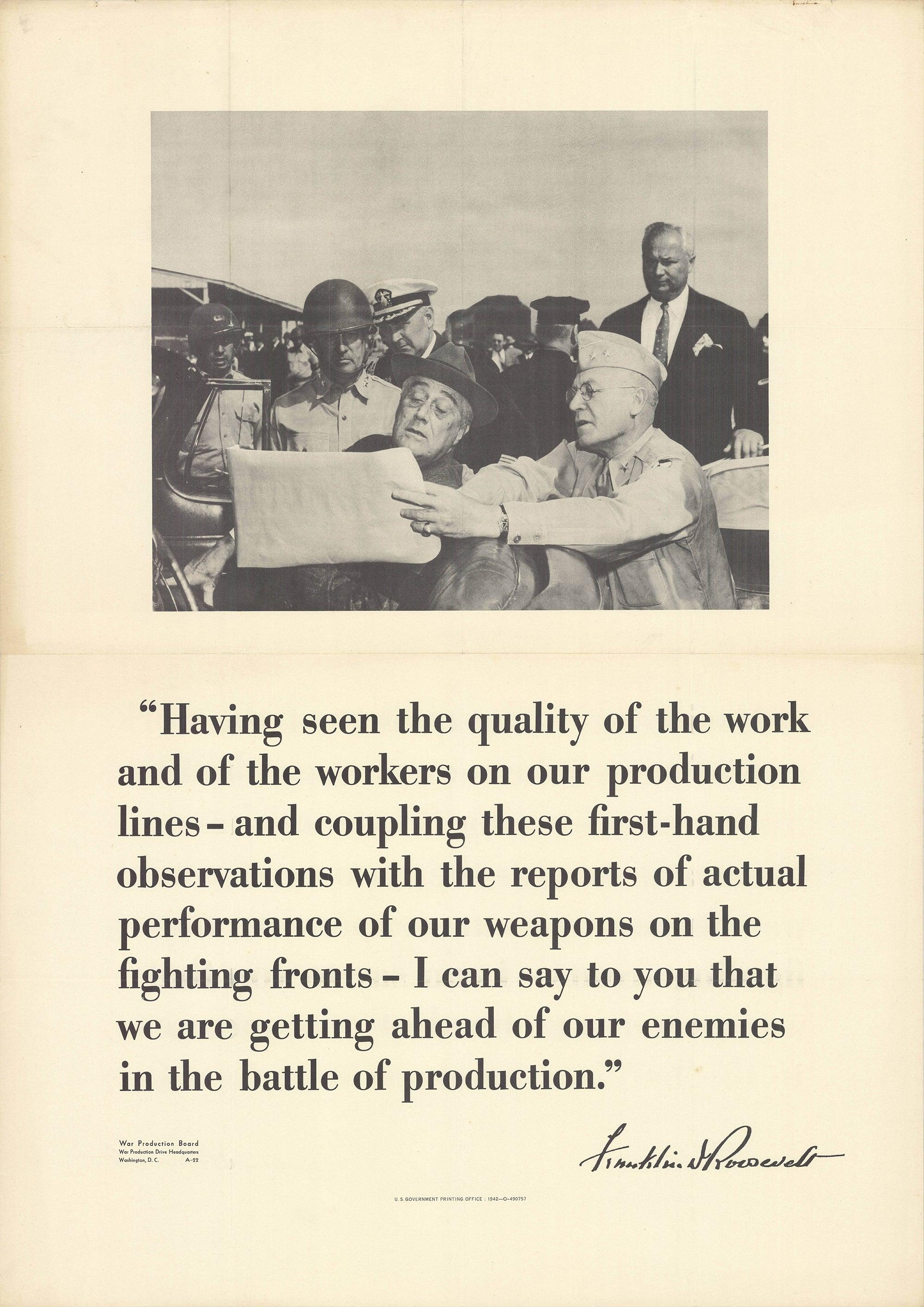Franklin D Roosevelt Speech 1942- - Print by Unknown