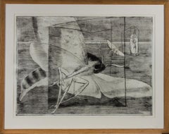 Vintage Frantisek Burant (1924-2001) - Large Signed 1980 Etching, The Moth