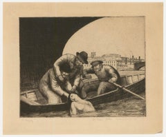 George Frederick George Austin (1902-1990) - Acquaforte del 1915, Una tragedia