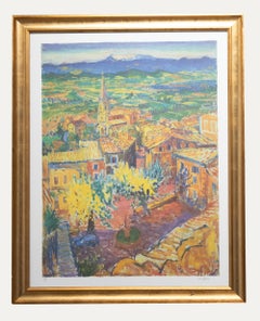 Frederick Gore RA - Litografia contemporanea con cornice, Bonnieux