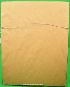 French Jockey w/ Black Silks & Red Cap Hand-Colour Chromolithograph