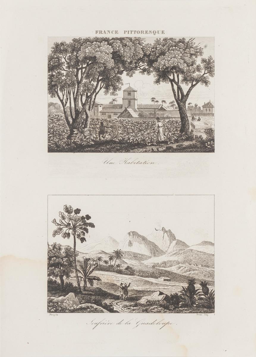 Unknown Landscape Print - French Landscape - Original Lithograph - 19th Century