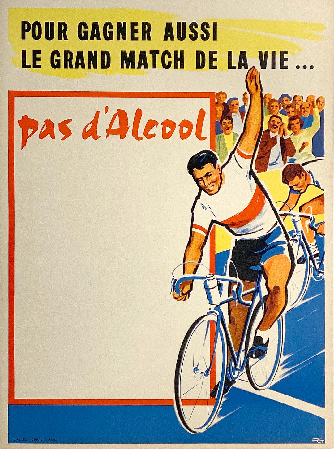 The Vintage Poster Cyclisme - Pas D'Alcool c1950