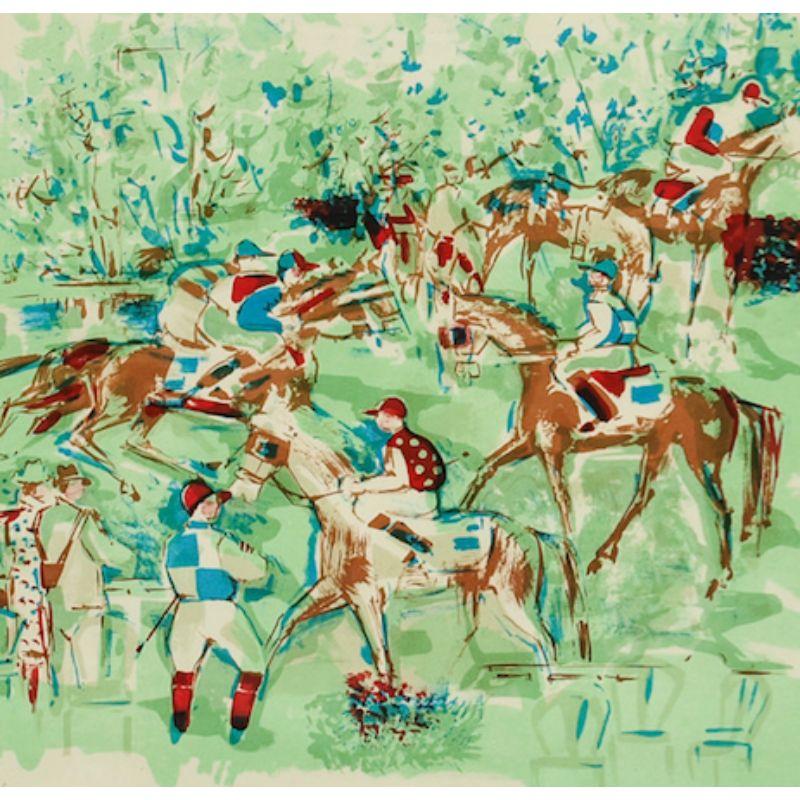 French jockey vignette colour c1960s litho  #12/ 20 by P. G? (LR)

Print Sz: 18 3/4