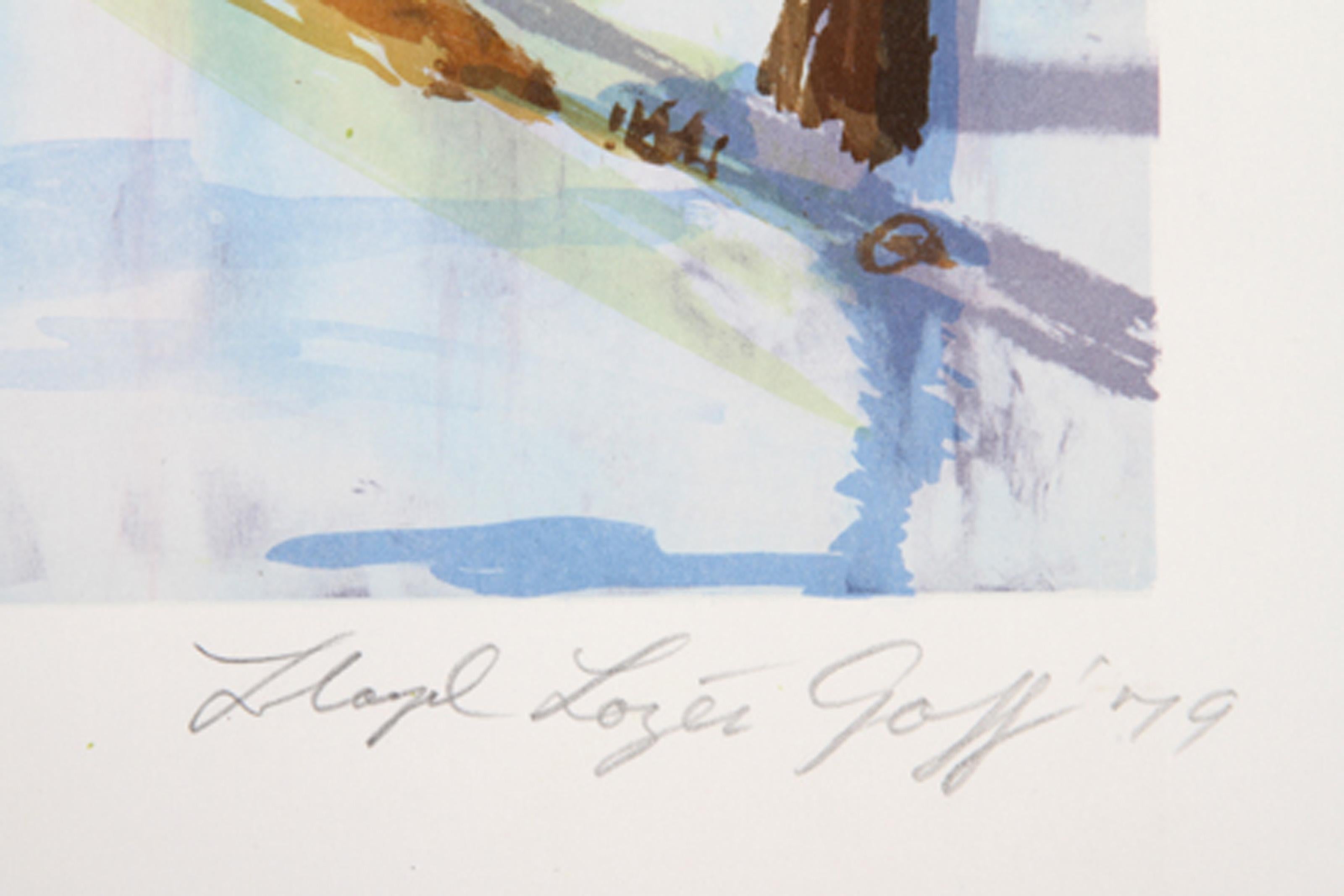 French Road, Modern Lithograph by Lloyd Lozes Goff For Sale 1