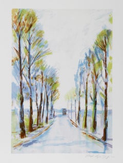 French Road, Modern Lithograph by Lloyd Lozes Goff
