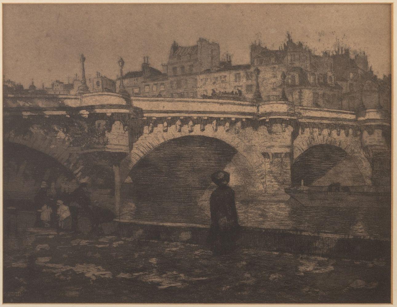 Scuola di francese, Le Pont Neuf - Print di Unknown