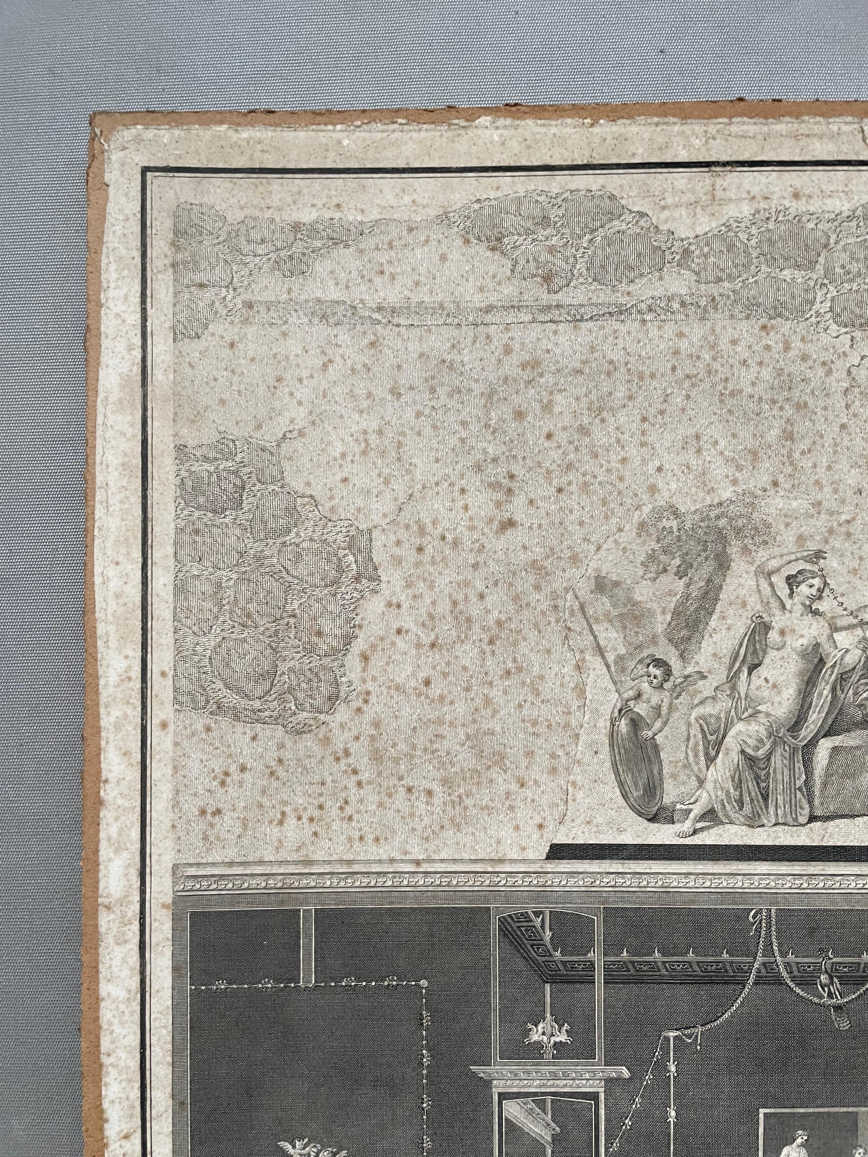 Fresken in einem Haus in Pompei – Print von Unknown