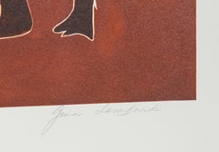 Friendly Interruption, Portraits Lithograph by Gina Lombardi Bratter