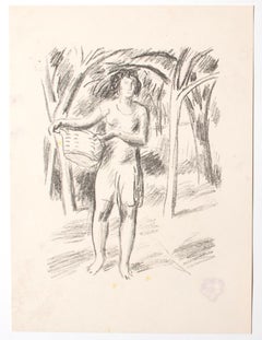Fruit Picker - Original Lithograph - mid-20th Century