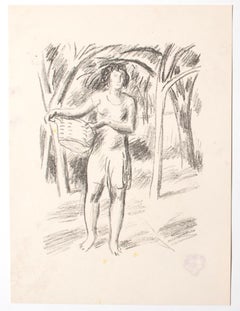 Fruit Picker - Original Lithograph - mid-20th Century