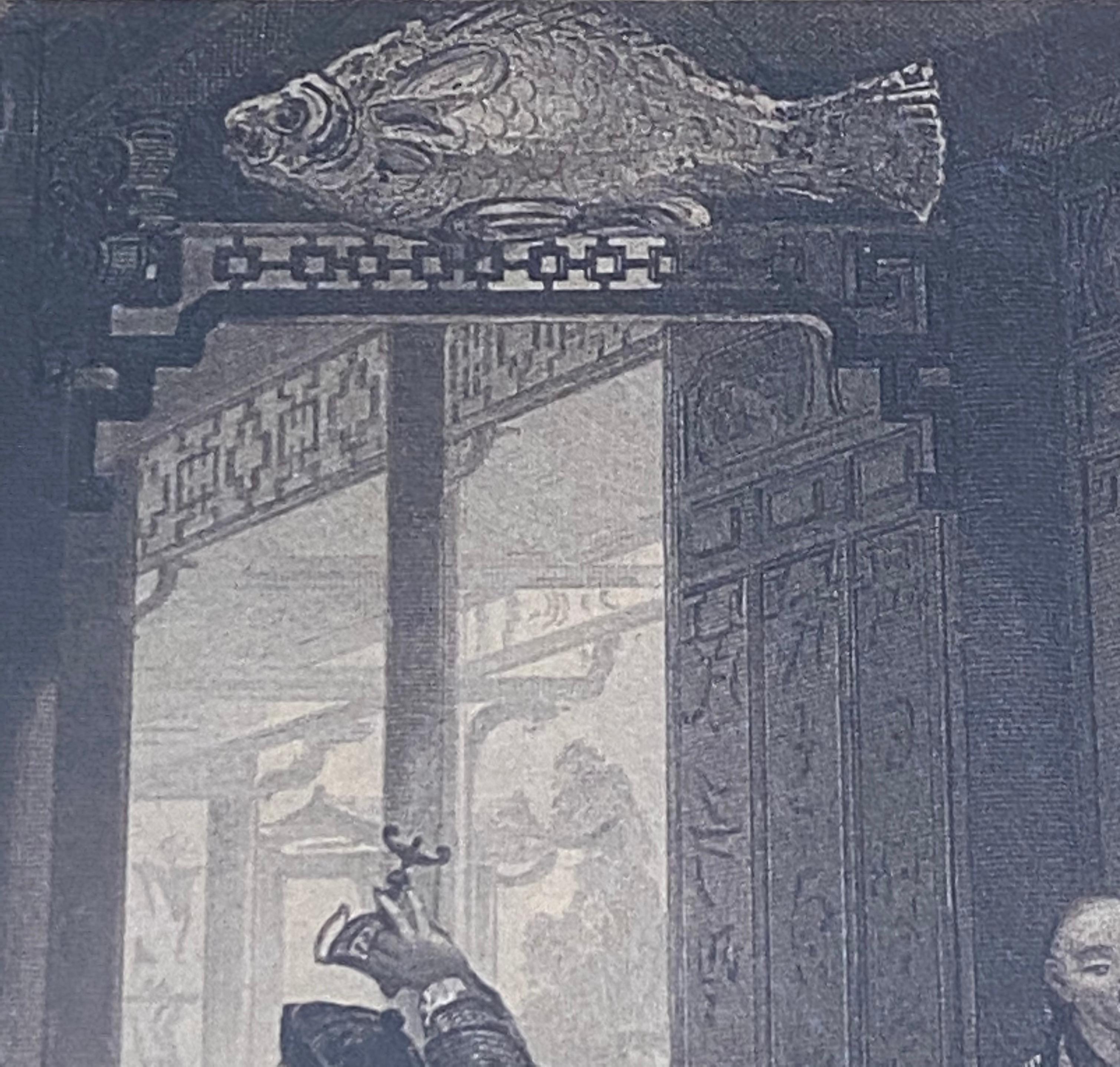 « dîner Party at a Mandarin's House », gravure de G. Paterson d'après T. Allom, vers 1840 en vente 4