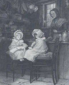 G. Stodart after Helen Allingham - 1880 Engraving, The Young Customers