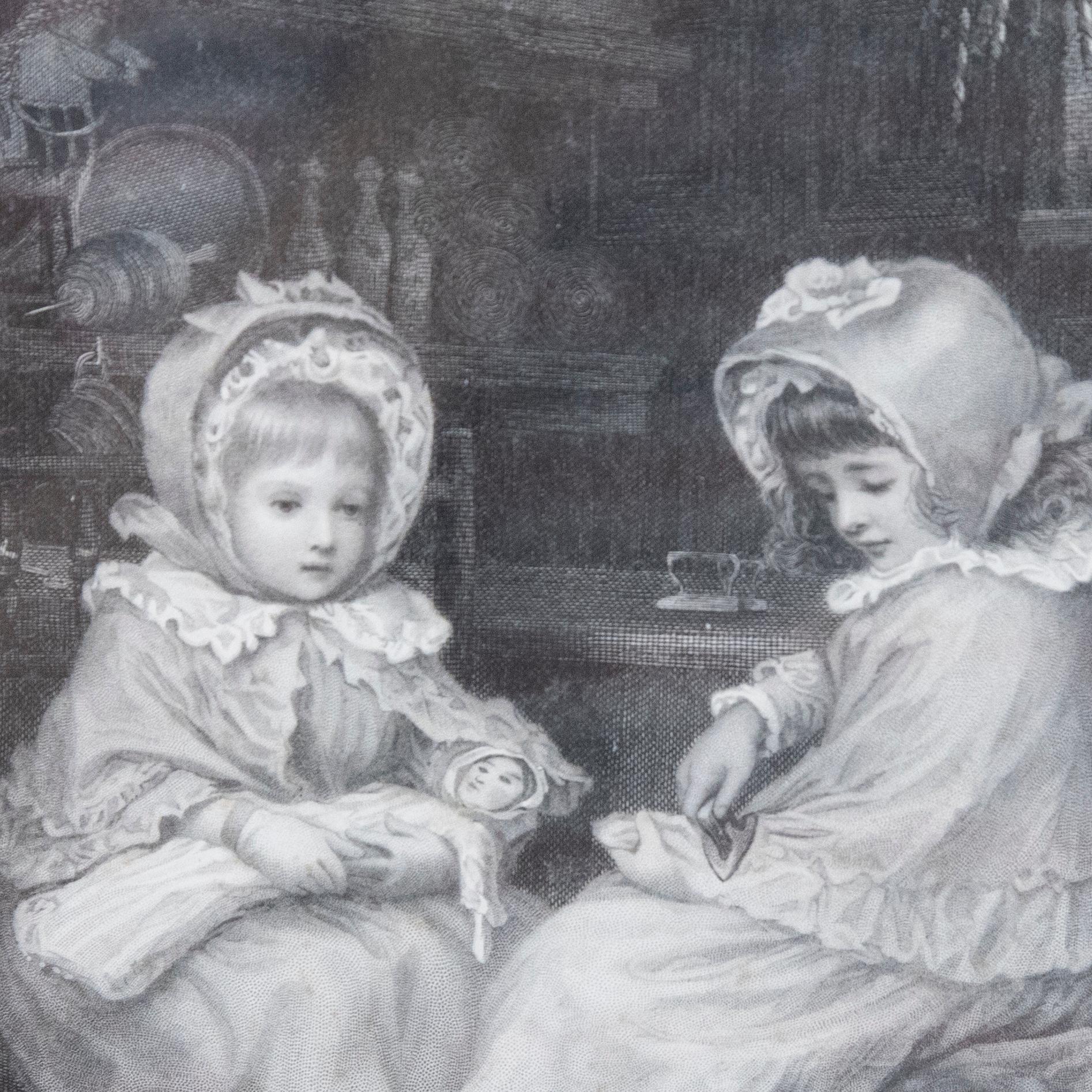 G. Stodart after Helen Allingham - 1880 Engraving, The Young Customers For Sale 1