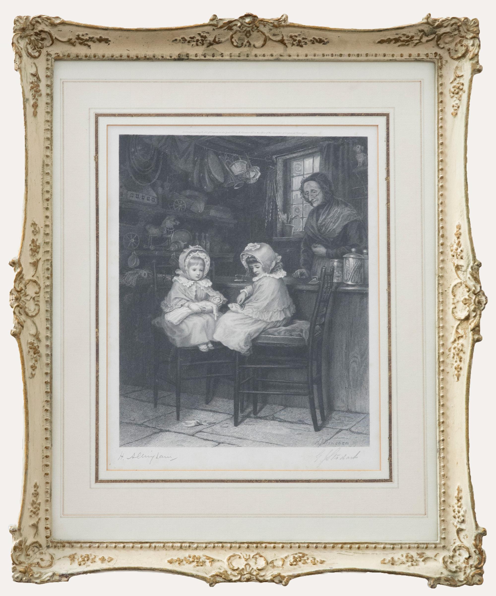 Unknown Figurative Print - G. Stodart after Helen Allingham - 1880 Engraving, The Young Customers
