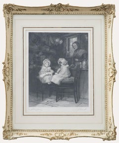 G. Stodart d'après Helen Allingham - gravure de 1880, Les jeunes clients