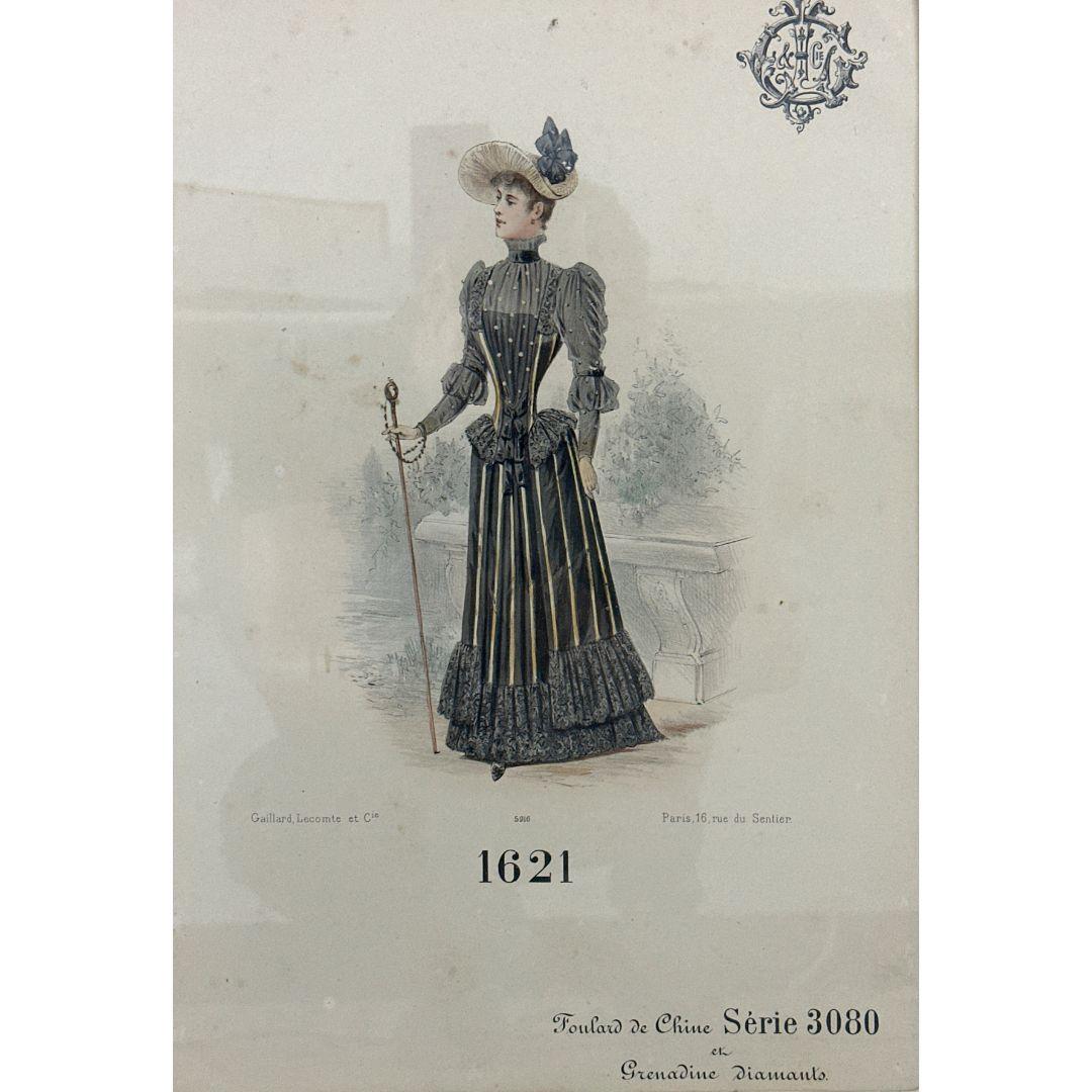 Gaillard, Lecomte et Cie - Parisian Fashion Trade - Impression de catalogue peinte à la main - Print de Unknown