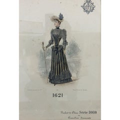 Gaillard, Lecomte, and Cie - Parisian Fashion Trade Hand Painted Catalogue Print