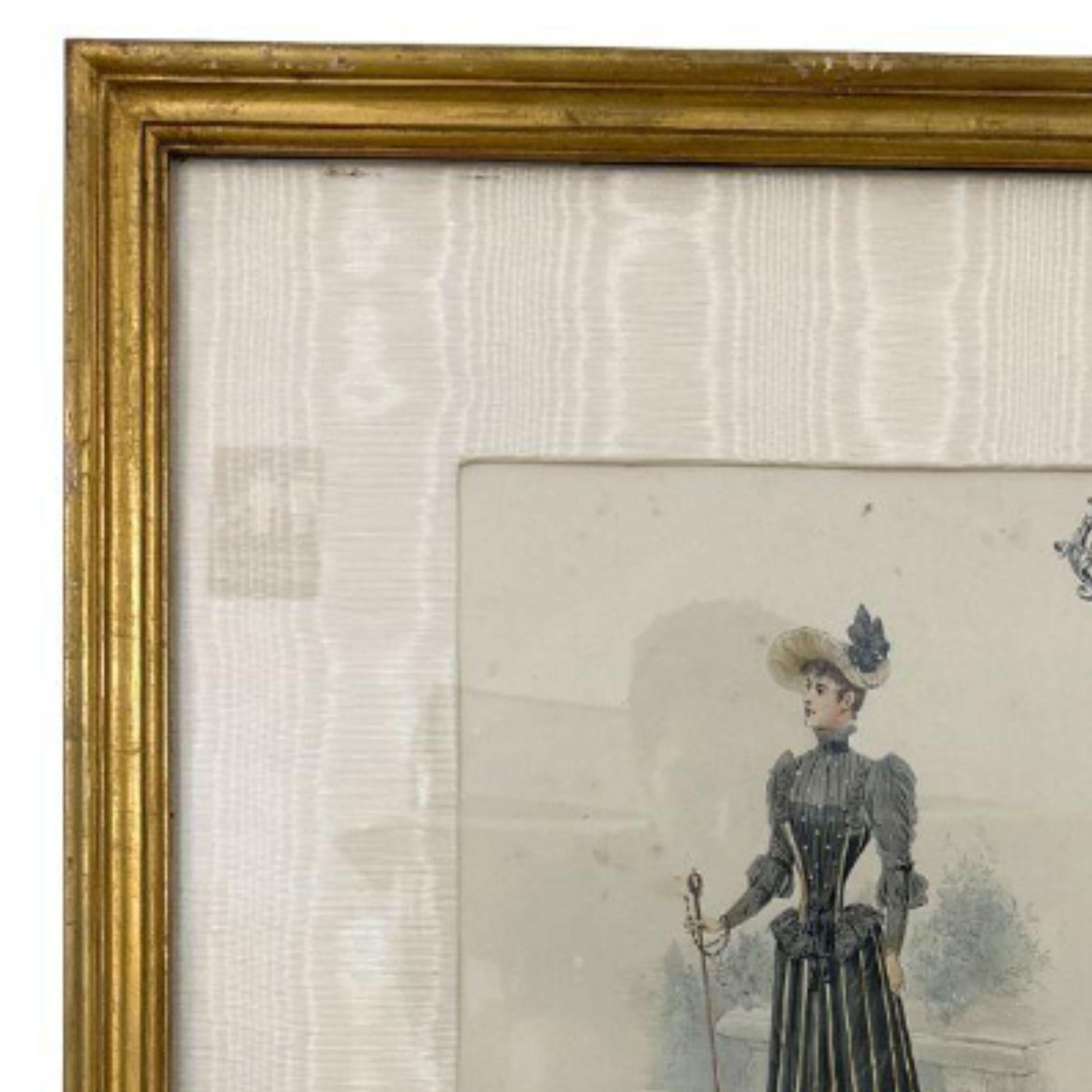 Gaillard, Lecomte und Cie – Handbemalter Katalogdruck im Pariser Modehandel im Angebot 3
