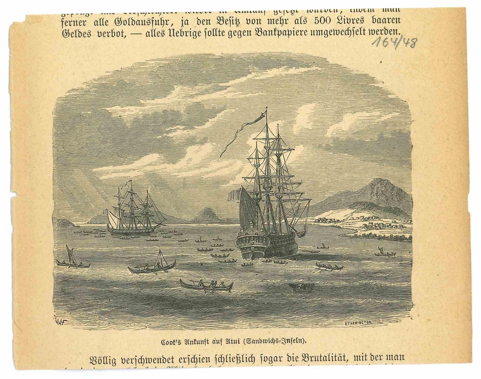 Unknown Landscape Print – Gandwichs - Originallithographie - Mitte des 19. Jahrhunderts