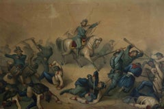 Antique Garibaldi in the Battle - Lithograph Retouché - 19th Century