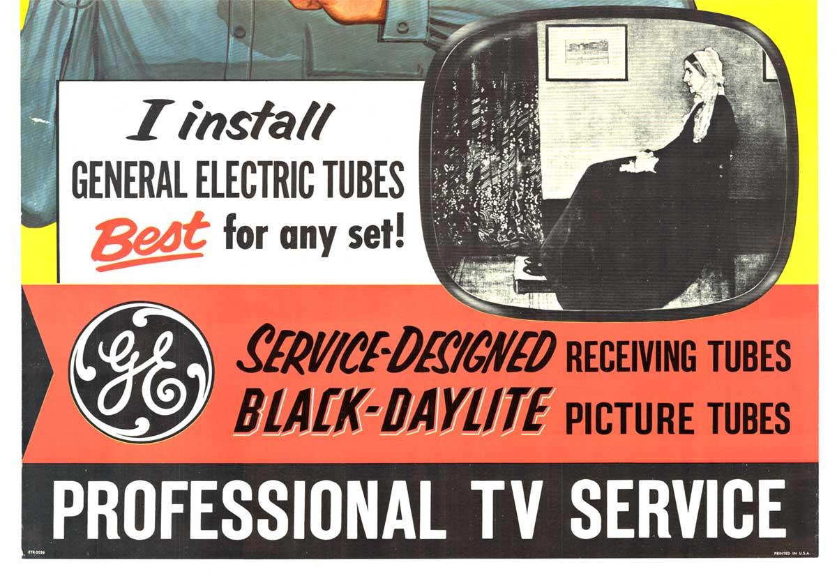 GE Professional TV Service Techniker (Amerikanische Moderne), Print, von Unknown