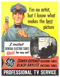Vintage GE Professional TV Service Repairman