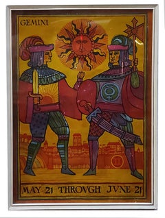 Vintage GEMINI - Astrological poster by Jaine Teiko Oka