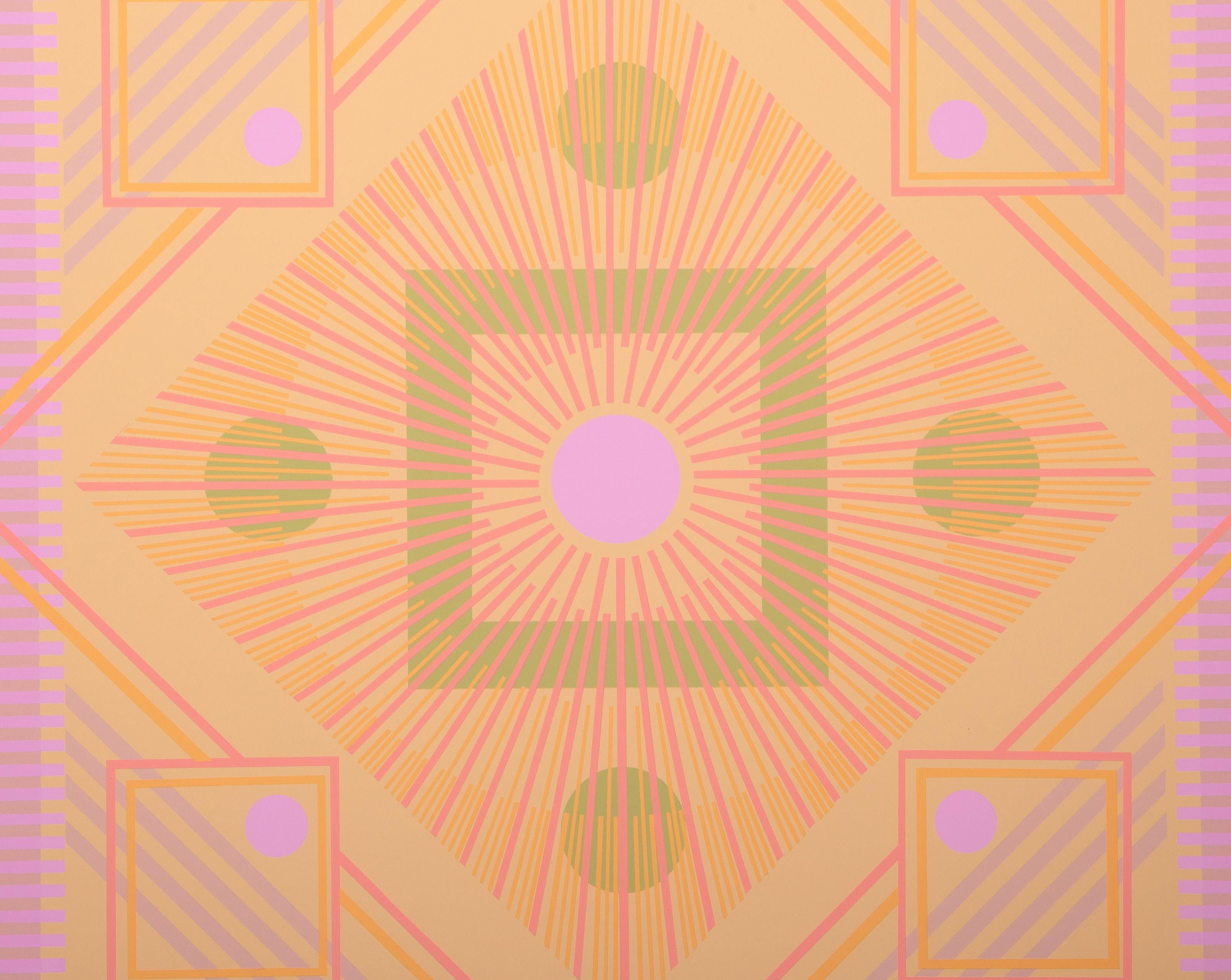 Composizione geometrica, serigrafia Op Art di un artista sconosciuto - Print di Robert Tucker