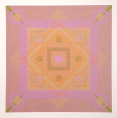 Composición Geométrica, Serigrafía Op Art por Artista Desconocido
