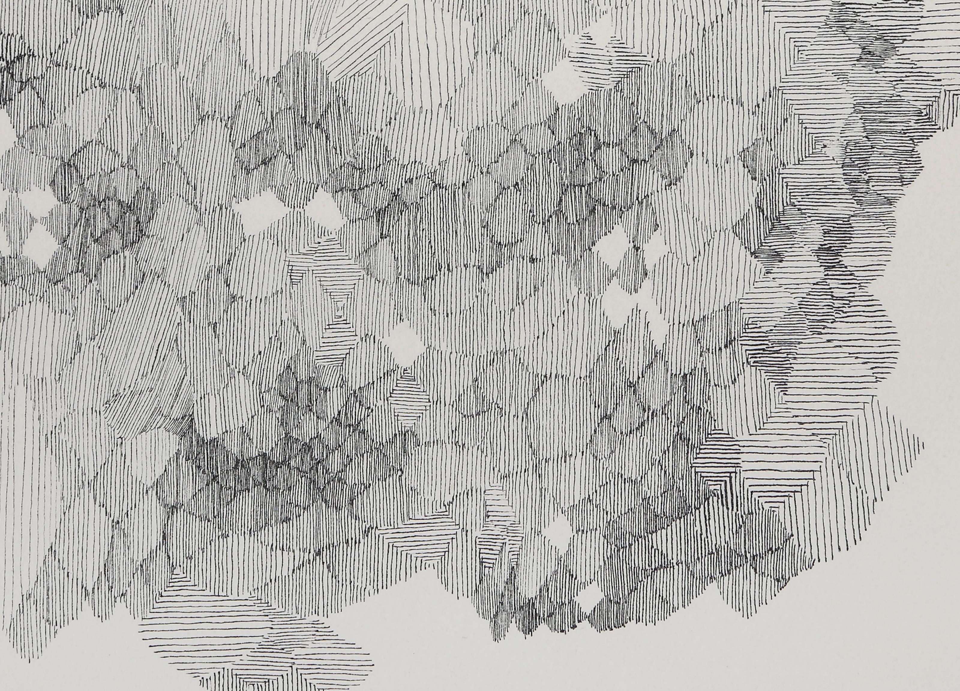 Unknown Artist - Geometric Hive, Medium:  Etching, Image Size:  8 x 11 inches, Size:  10.75 x 13.75 in. (27.31 x 34.93 cm) 