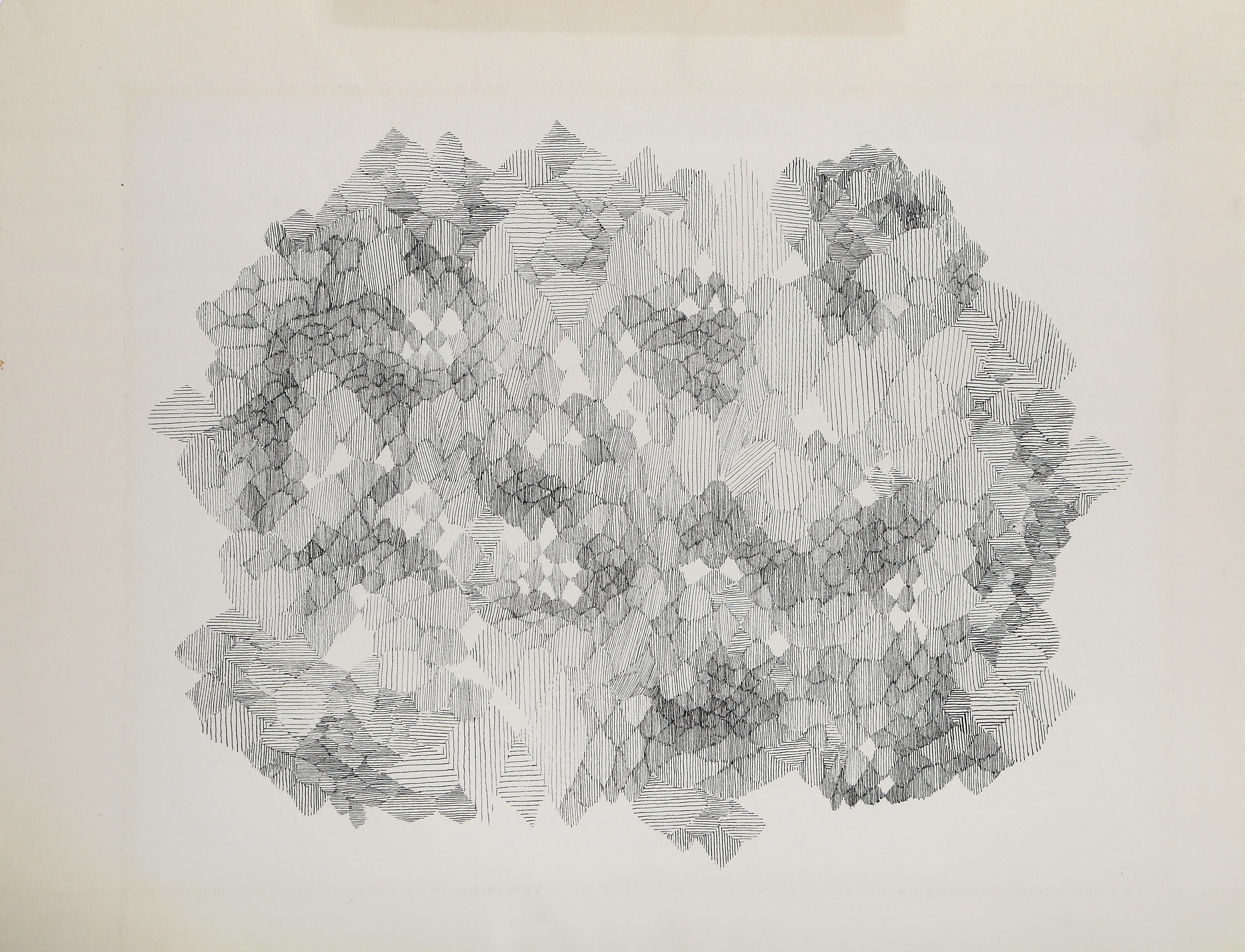 Geometric Hive, Modern Etching For Sale 1