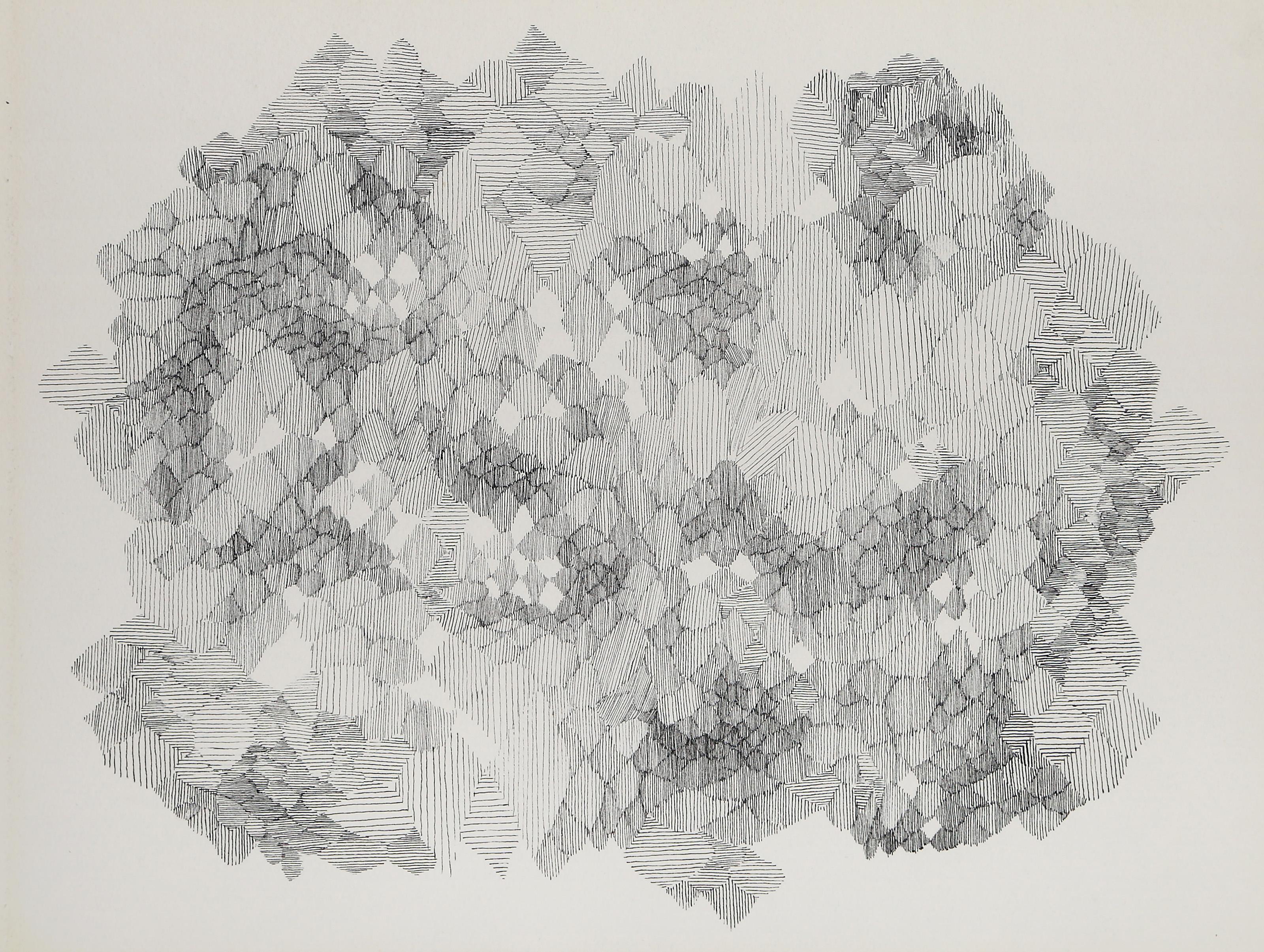 Unknown Abstract Print - Geometric Hive, Modern Etching