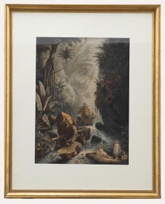 George Baxter - Framed 1856 Baxter Method Print, Arcadia