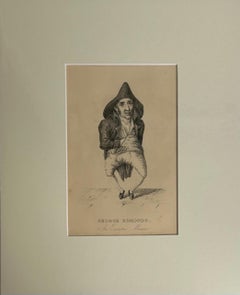 George Romodo - An Eccentric Mimic, 19th Century Engraving, Unframed