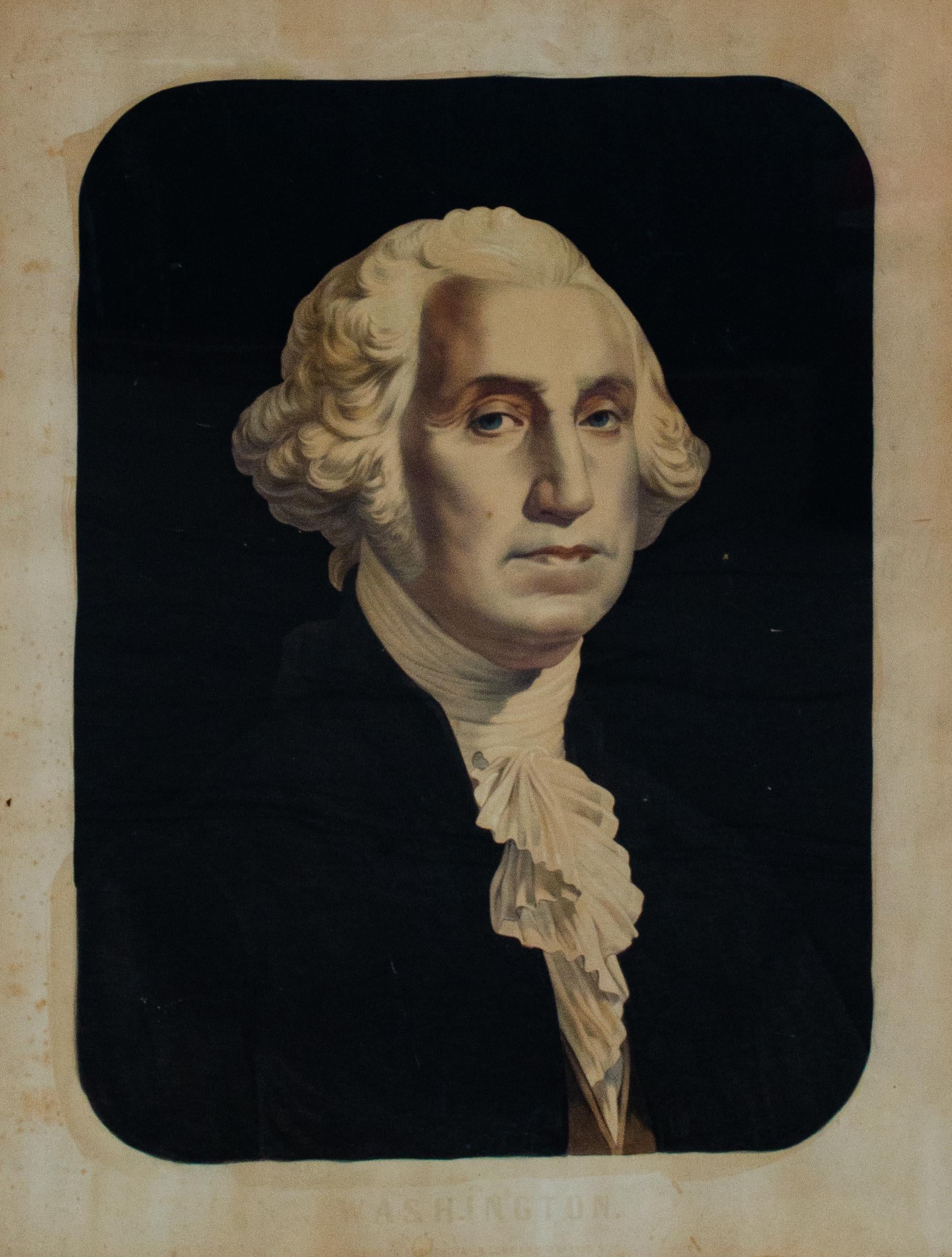 George Washington Lithograph by Nathaniel Currier, 1800s - Print by Unknown