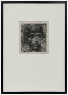 Georges Higuet (1892-1958) - Early 20th Century Mezzotint, Melancholy Girl