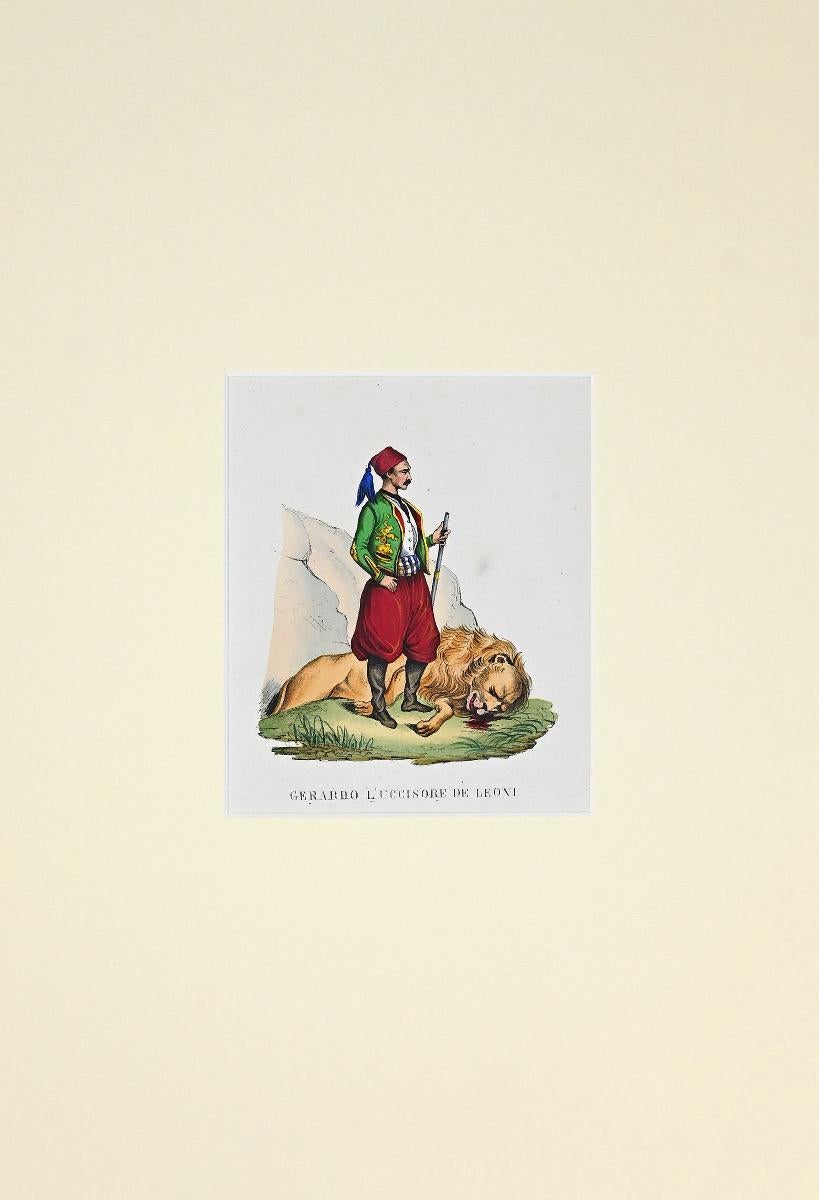 Geraldo l'Uccisore (Geraldo the Killer)- Original Lithograph - 1849 - Print by Unknown