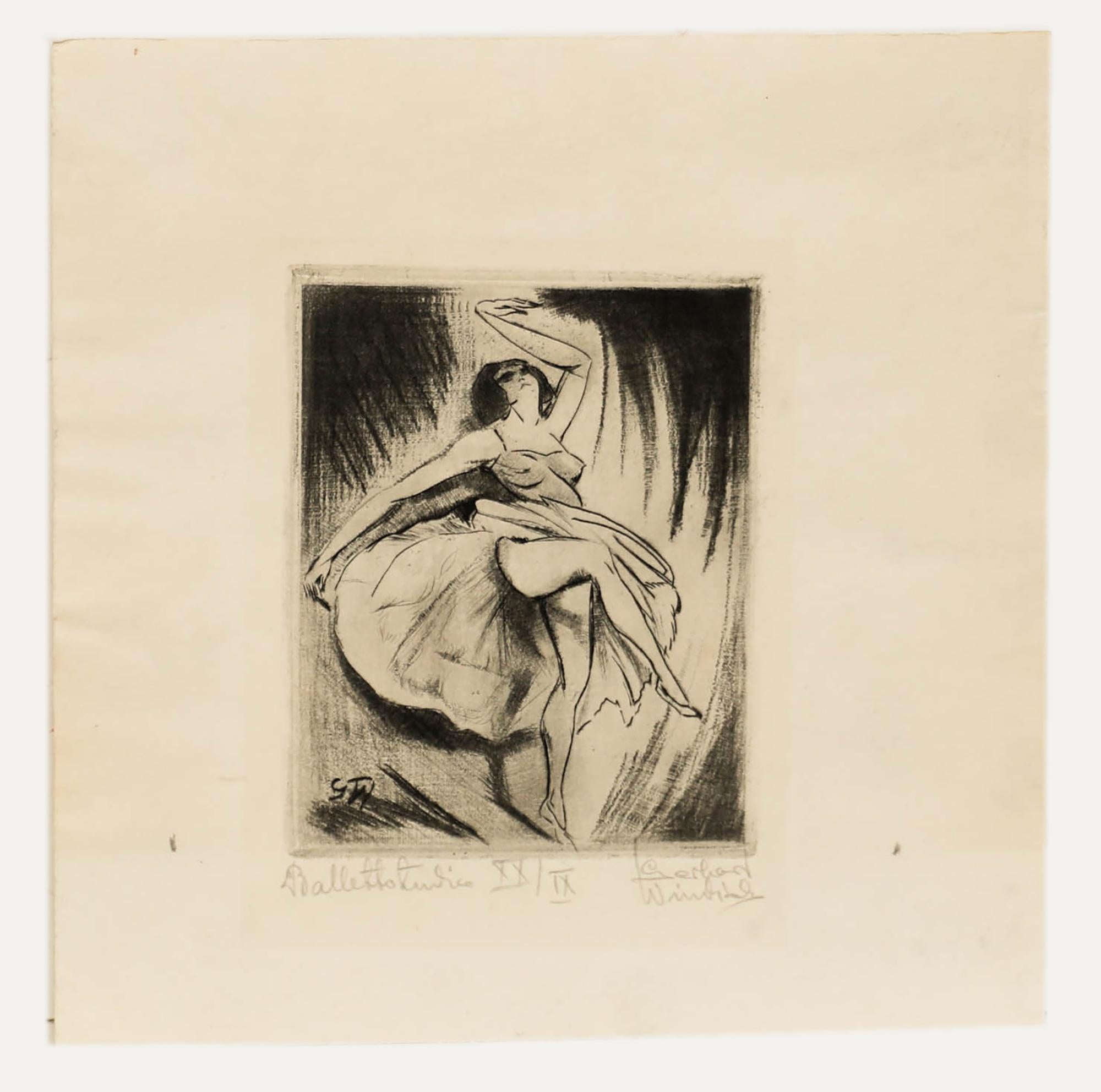 Gerhard Windisch (1895-1961) - Early 20th Century Etching, Ballet Dancer - Print by Unknown