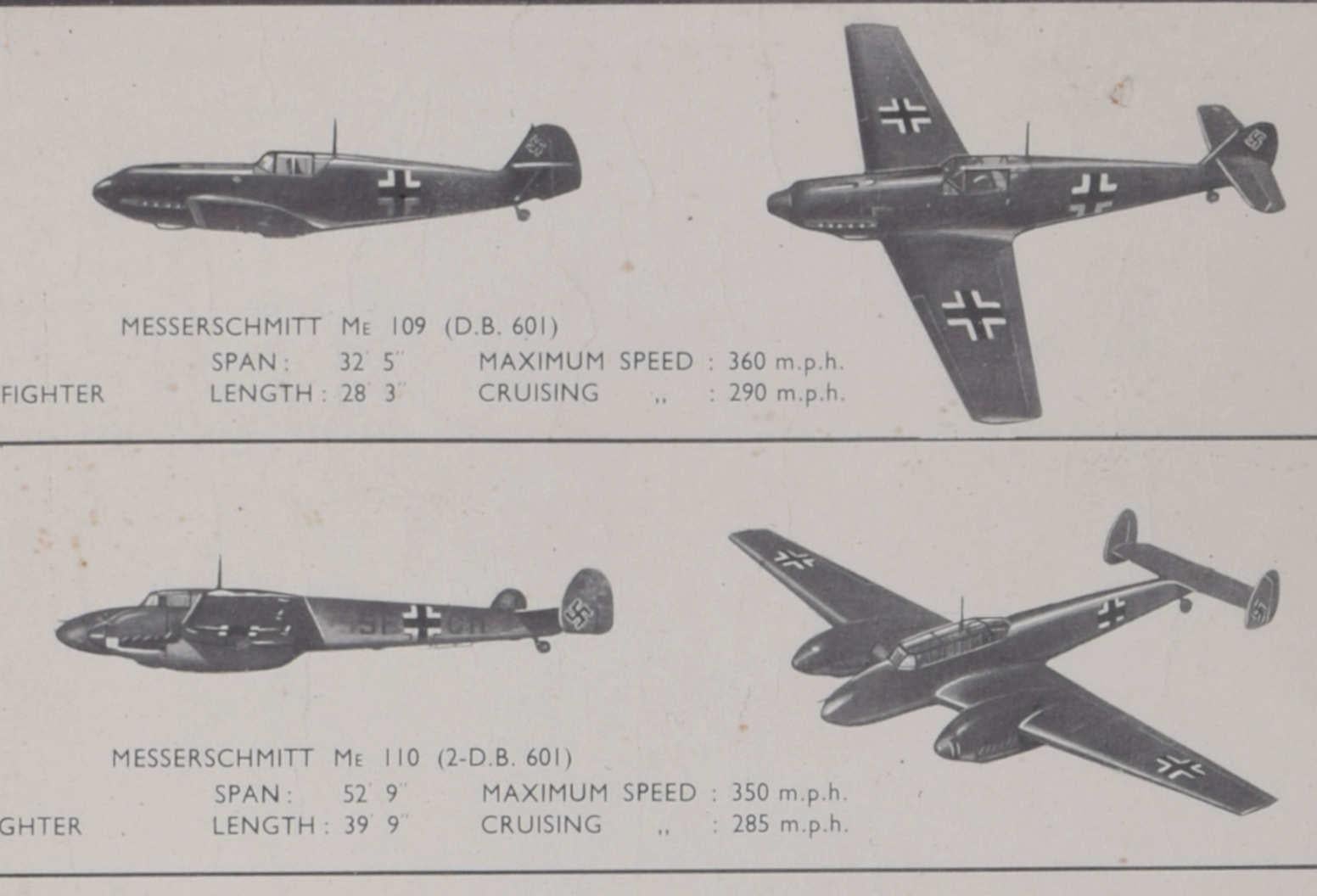 Aerei tedeschi, poster originale d'epoca della Seconda Guerra Mondiale - Print di Unknown