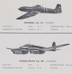 German Aircraft, original vintage WW2 poster