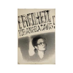German original poster “Freiheit für Angela Davis!” “Freedom for Angela Davis!”