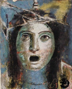 Gerti Bierenbroodspot (b. 1940) - 20th Century Lithograph, Pompeii Head