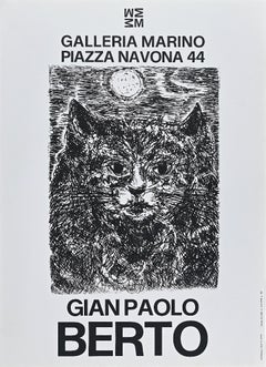 Gianpaolo Berto's Vintage Exhibition Poster - Offset Print - 1973